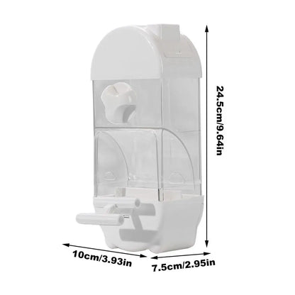 Mangiatoia per uccelli Distributore d'acqua Mangiatoia per parrocchetti a forma di casa Mangiatoia per uccelli intelligente Gabbia per bere contenitore per alimenti anti-fuoriuscita di grande capacità