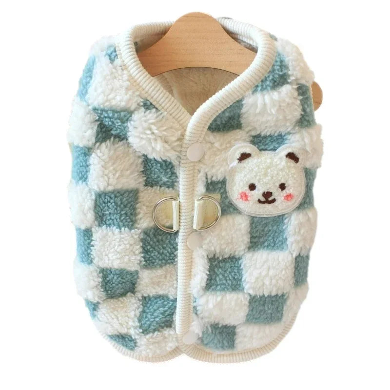 Gilet inverno scacchi/orso