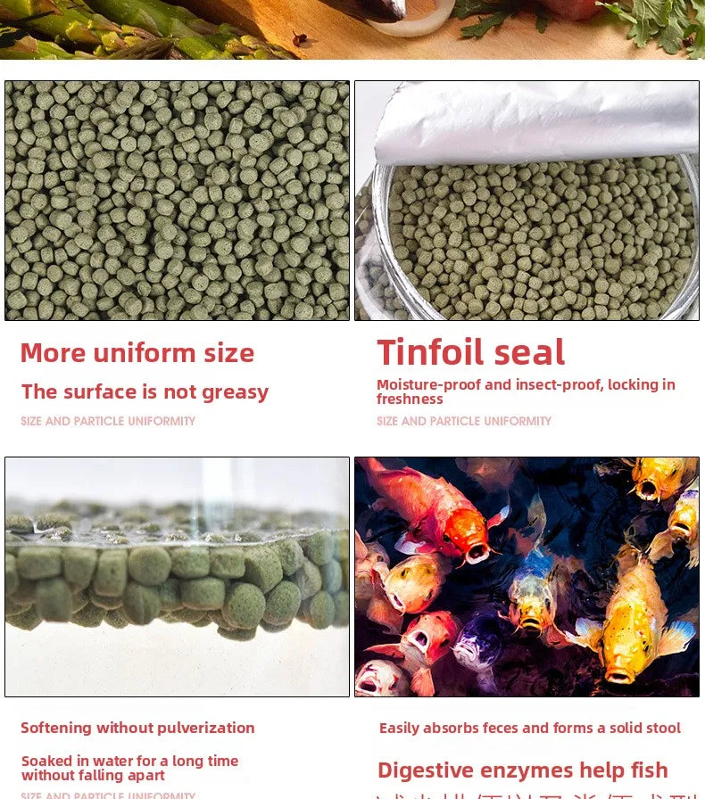 Cibo per carpe Koi, pesci rossi e pesci ornamentali