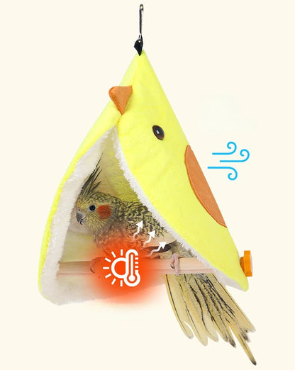 Weicher Plüsch-Vogelpapageiennest Vogelpapagei-Hängematte Sittich Hängebetthaus Höhlenkäfig Hütte Zelt Spielzeug Vogelkäfig Zubehör