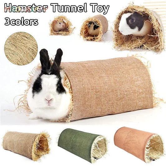 Coniglio Hideaway Giocattolo Erba Paglia Coniglietto Giocattolo Tunnel Accessori per criceti per Guineapig Chinchilla Furetto Ratti