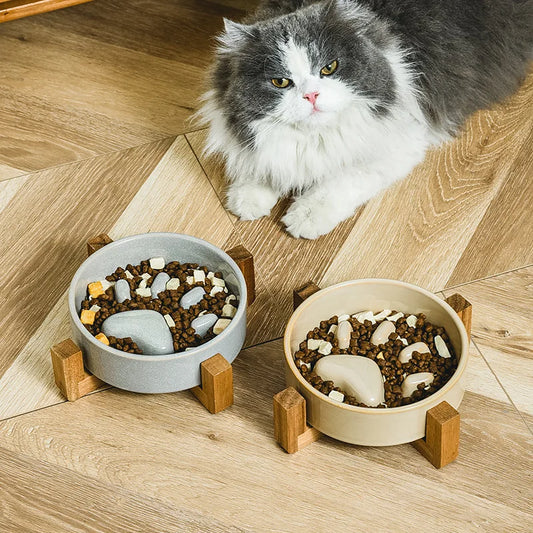 Nuova ciotola per Slow Food ciotola per alimenti in ceramica per cani e gatti ciotola per Slow Food forniture per animali domestici alimentatore antiurto Anti soffocamento