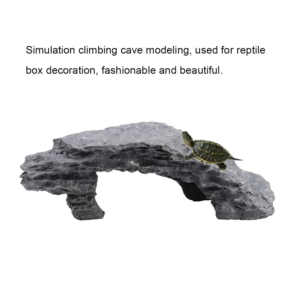 Verstecken Höhle Aquarium Schildkröte Reptil Versteck Habitat Dekoration Ornament Simulation Kletterhöhle Schildkrötenplattform Dekor