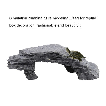 Verstecken Höhle Aquarium Schildkröte Reptil Versteck Habitat Dekoration Ornament Simulation Kletterhöhle Schildkrötenplattform Dekor