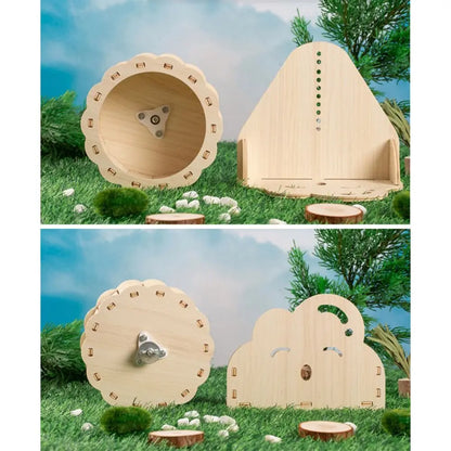 Ruota per criceti in legno ultra-silenziosa
