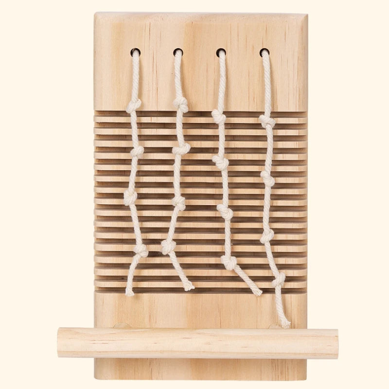 Bird Perches Platform with Climbing Ladder Bite toys Parakeet Cage Accessories Wooden Playing Gyms Exercise Parrot Cage Toys Set