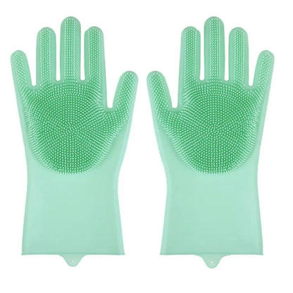 Badehandschuhe für die Haustierpflege Badehunde-Shampoo-Bürste Magischer Massage-Reinigungsschwamm Handschuh Silikon-Haarentfernungshandschuh