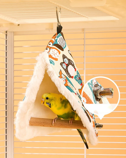 Weicher Plüsch-Vogelpapageiennest Vogelpapagei-Hängematte Sittich Hängebetthaus Höhlenkäfig Hütte Zelt Spielzeug Vogelkäfig Zubehör