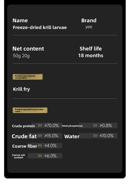 Cibo secco pesci e tartarughe - Krill & Gamberetti