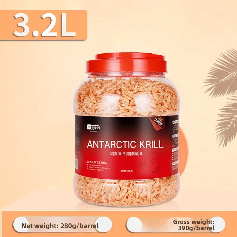 Cibo Premium per pesci, tartarughe, pappagalli - Krill antartico liofilizzato
