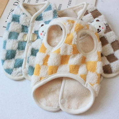Gilet inverno scacchi/orso