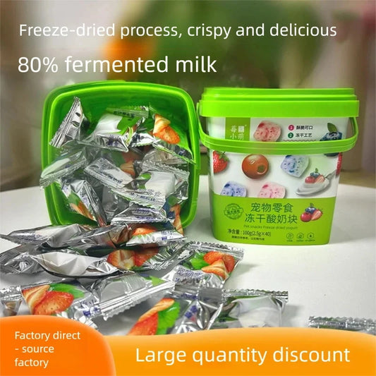 Snack yogurt liofilizzato alla frutta per cani - 40 pz