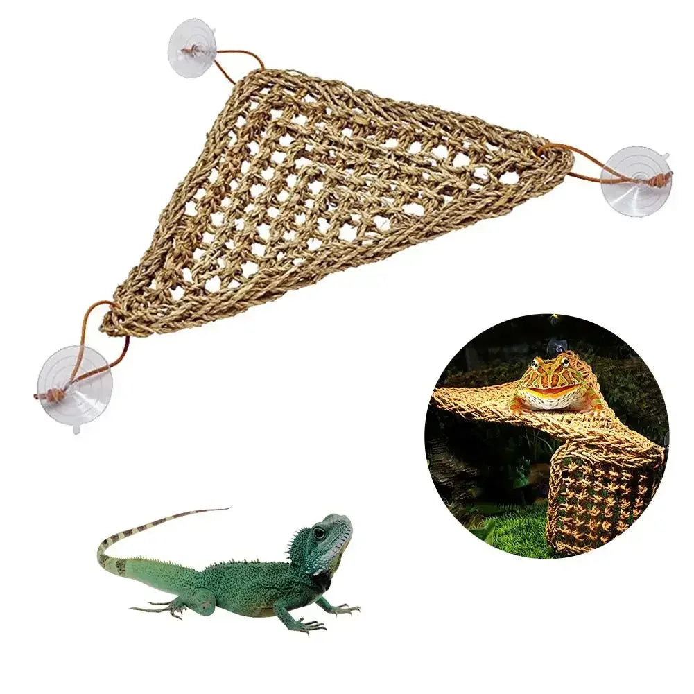 Reptil Eidechse Hängematte Hamster Reptil Grasmatte Haustier Bett Seetang Hängematte Schaukel Haustier Reptil Spielzeug Hängende Bettmatte Hängesofas