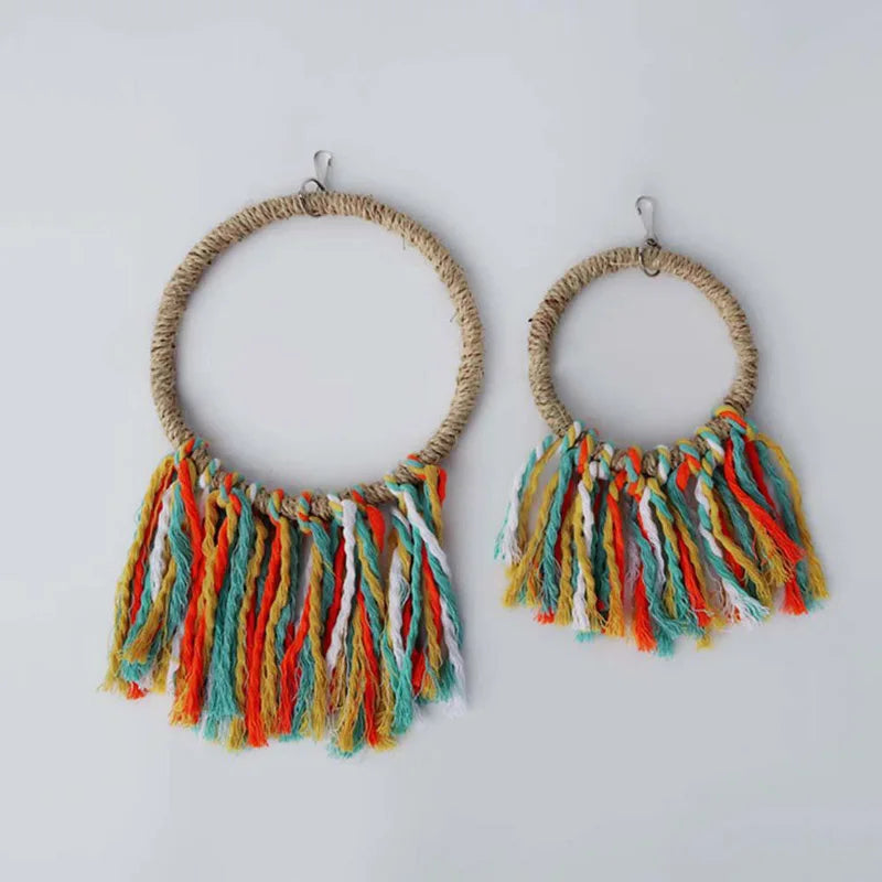 Animale domestico Uccello Pappagallo Giocattolo Corda di cotone Gabbia appesa Altalena Corda Anello Stand Arrampicata Giocattolo Calopsitte Masticazione Giocattolo di addestramento Forniture per uccelli