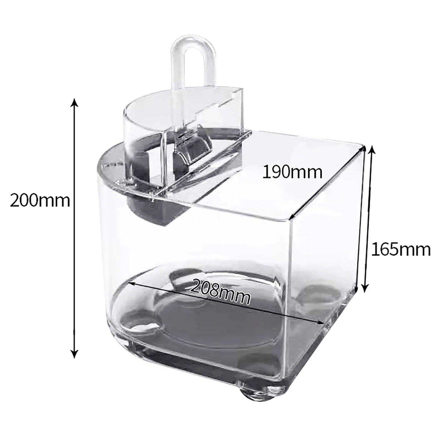Mini-Tisch-Aquarienset mit Filterdeckel, Wasserpumpe 2,5 W, Tauchpumpe, umweltfreundliches transparentes Aquarium, Heimdekoration