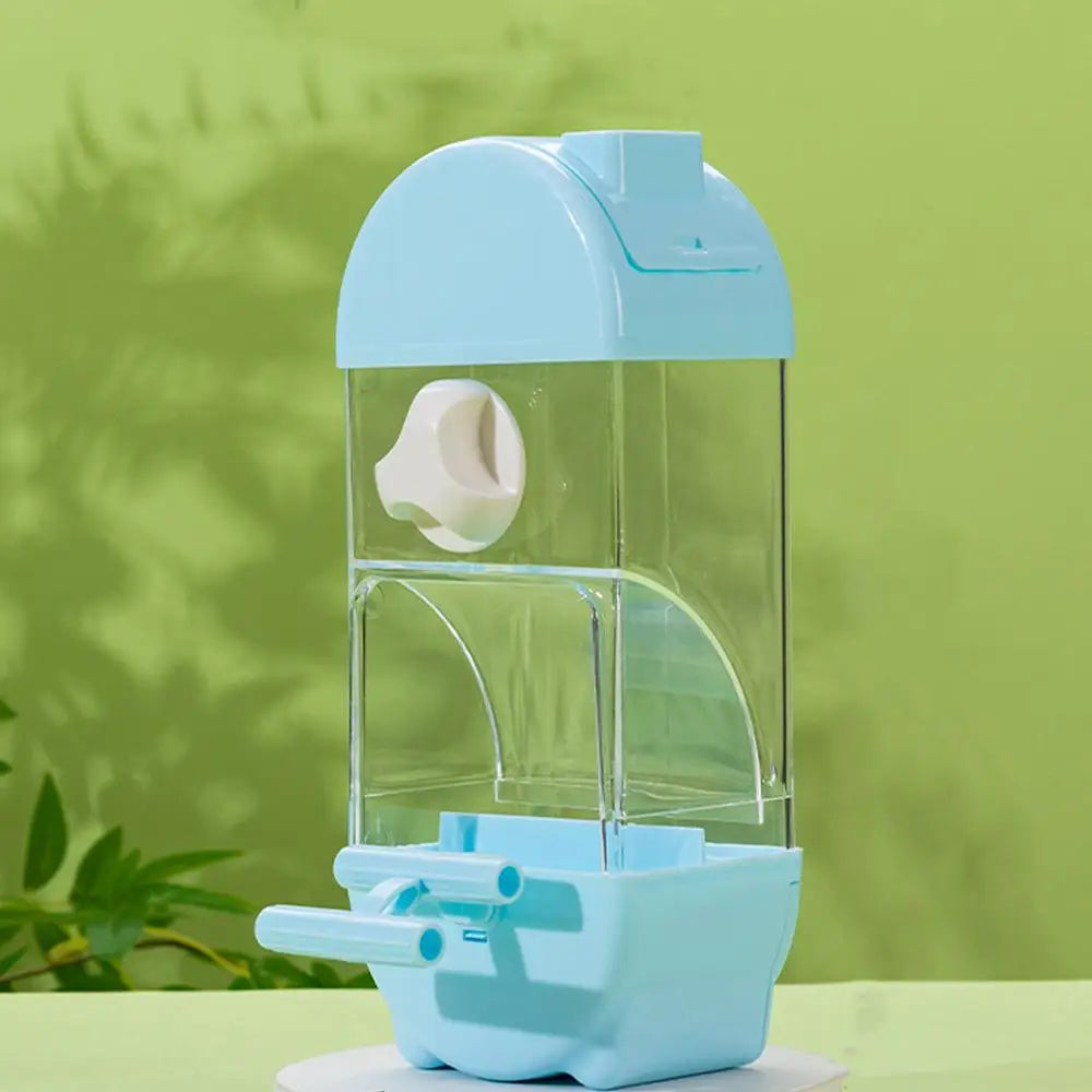 Mangiatoia per uccelli Distributore d'acqua Mangiatoia per parrocchetti a forma di casa Mangiatoia per uccelli intelligente Gabbia per bere contenitore per alimenti anti-fuoriuscita di grande capacità