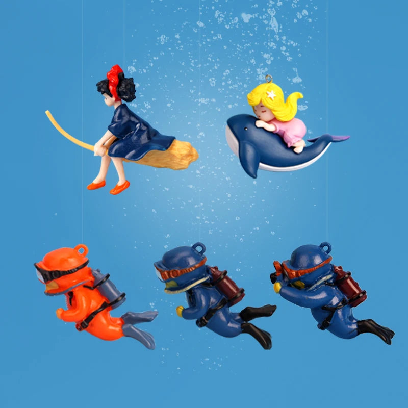 Aquarium Dekorationen Cartoon Mini Taucher Simulierte Meerjungfrau Schwimmende Aquariendekoration Aquarium Anhänger Kiki Aquarium Zubehör