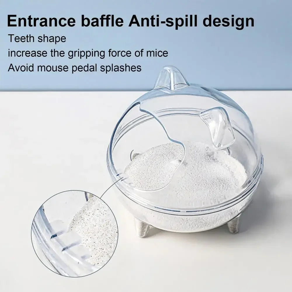 Toilette/bagnetto trasparente per piccoli animali