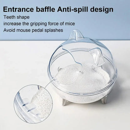 Toilette/bagnetto trasparente per piccoli animali
