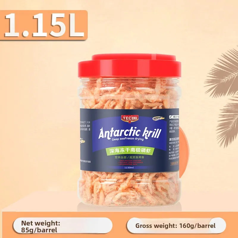 Cibo Premium per pesci, tartarughe, pappagalli - Krill antartico liofilizzato