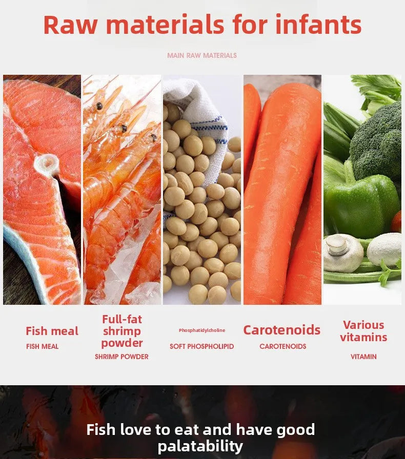 Cibo per carpe Koi, pesci rossi e pesci ornamentali