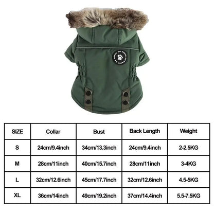 Piumino con cappuccio caldissimo