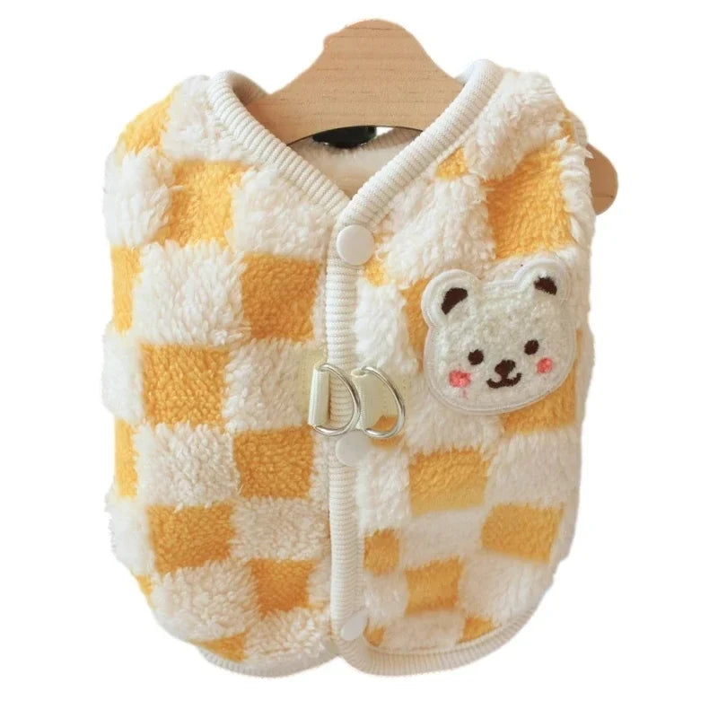 Gilet inverno scacchi/orso