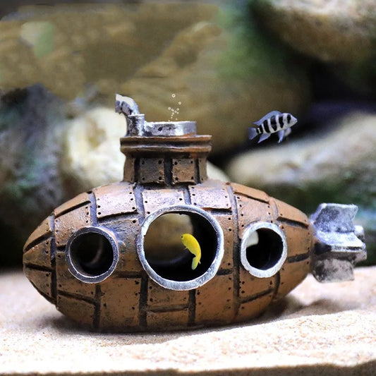 Decorazioni per acquario relitto sottomarino