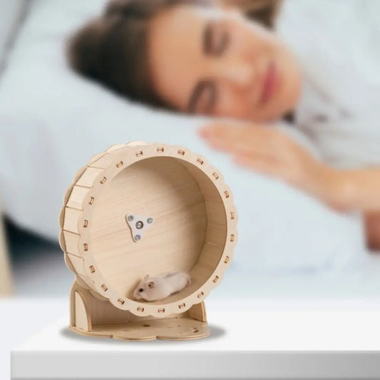 Ruota per criceti in legno ultra-silenziosa