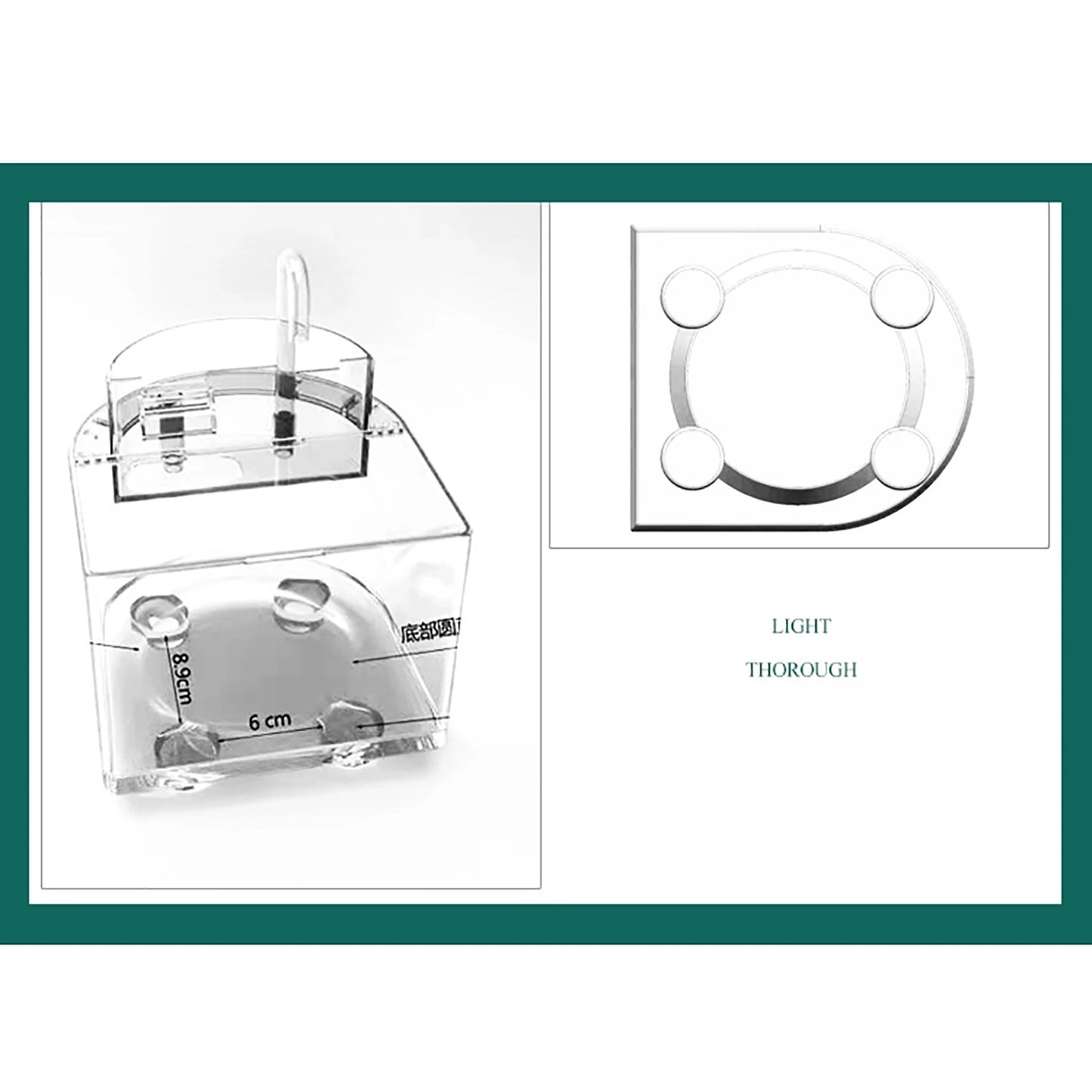 Mini-Tisch-Aquarienset mit Filterdeckel, Wasserpumpe 2,5 W, Tauchpumpe, umweltfreundliches transparentes Aquarium, Heimdekoration