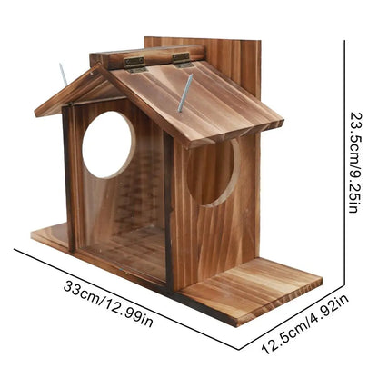 Eichhörnchen-Futterbox, Futterhaus für den Winter im Freien, Eichhörnchenfutterspender, große Futterbox, wasserdichte Tischfutterstation für Eichhörnchen und Vögel