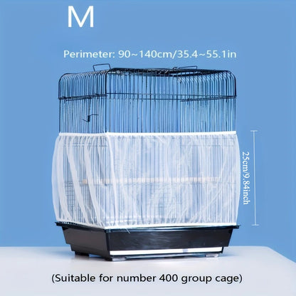 Copertura per gabbia per uccelli in poliestere resistente da 1 pezzo, copertura per gabbia per animali domestici in rete antiusura, zanzariera antipolvere in rete piccola per gabbia per uccelli