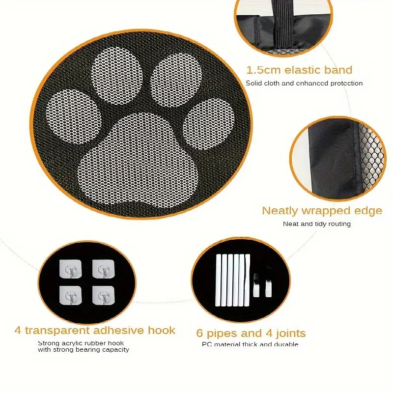 Porte a rete per cani portatili, reti isolanti per cani, recinzioni di sicurezza per cani e gatti e forniture per animali domestici Non perforate per garantire la sicurezza degli animali domestici