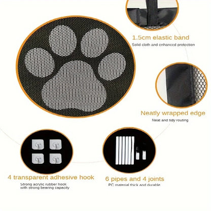 Porte a rete per cani portatili, reti isolanti per cani, recinzioni di sicurezza per cani e gatti e forniture per animali domestici Non perforate per garantire la sicurezza degli animali domestici