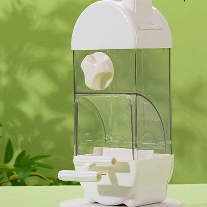 Mangiatoia per uccelli Distributore d'acqua Mangiatoia per parrocchetti a forma di casa Mangiatoia per uccelli intelligente Gabbia per bere contenitore per alimenti anti-fuoriuscita di grande capacità