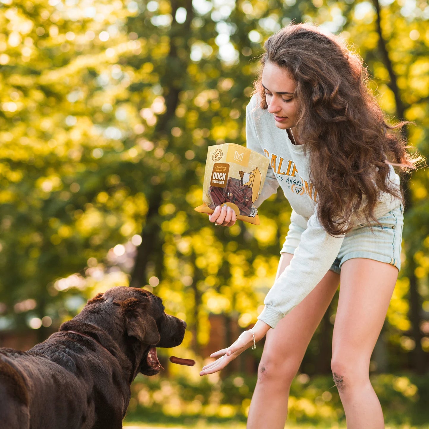 Entenwürstchen, natürlicher Leckerbissen für Hunde, Mersjo, 500g