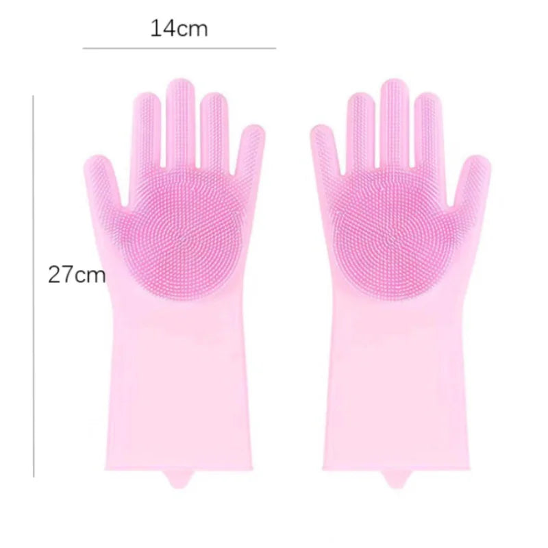 Badehandschuhe für die Haustierpflege Badehunde-Shampoo-Bürste Magischer Massage-Reinigungsschwamm Handschuh Silikon-Haarentfernungshandschuh