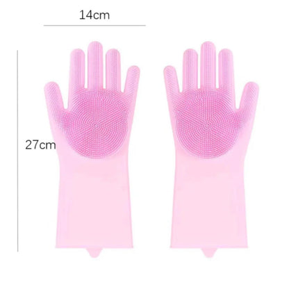 Badehandschuhe für die Haustierpflege Badehunde-Shampoo-Bürste Magischer Massage-Reinigungsschwamm Handschuh Silikon-Haarentfernungshandschuh