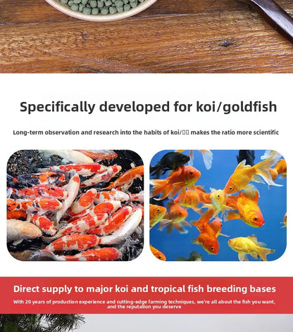Cibo per carpe Koi, pesci rossi e pesci ornamentali