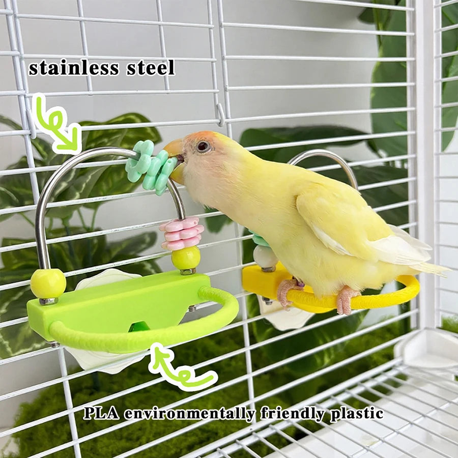 Pappagallo interattivo Allevia la noia Giocattolo Gabbia per uccelli Giocattolo per pappagalli Prendi dolcetti Dispenser per l'intrattenimento di stimolazione mentale