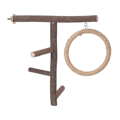 Gabbia per pappagalli Altalena Giocattolo Scaletta Giocattolo da masticare per uccelli da compagnia Filo di cotone appeso per uccello Noia Gabbia per rompere il cerchio sospeso Giocattolo