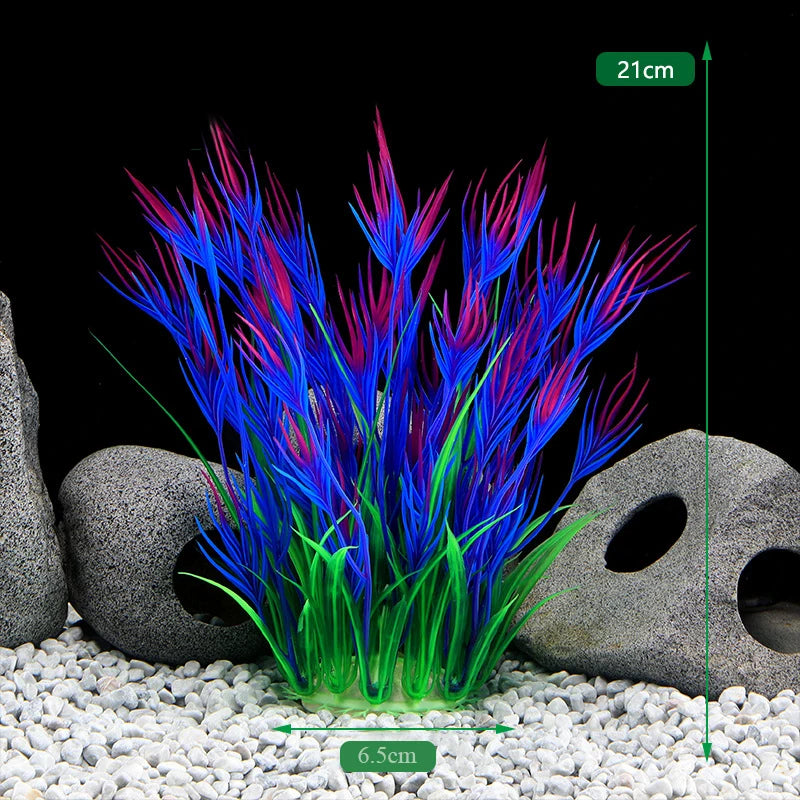 Piante d'acquario artificiale acqua subacquea erba Piante di plastica acquatiche per Acquario decorazioni per acquari Piante Acquario