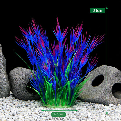Piante d'acquario artificiale acqua subacquea erba Piante di plastica acquatiche per Acquario decorazioni per acquari Piante Acquario