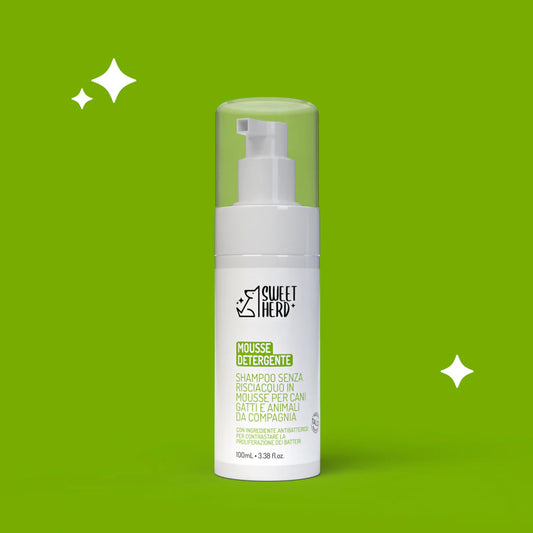 Mousse Detergente Senza Risciacquo 100ml – Cani e Gatti